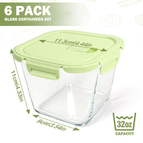 Susukkie stackable square glass containers save fridge space for meal prep.