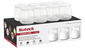 Suteck yogurt jars 6oz glass with lids for fresh on the go snacks