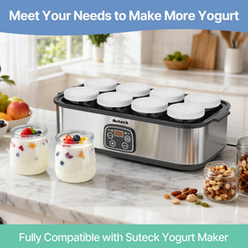 Suteck yogurt jars fit most yogurt makers for continuous batches
