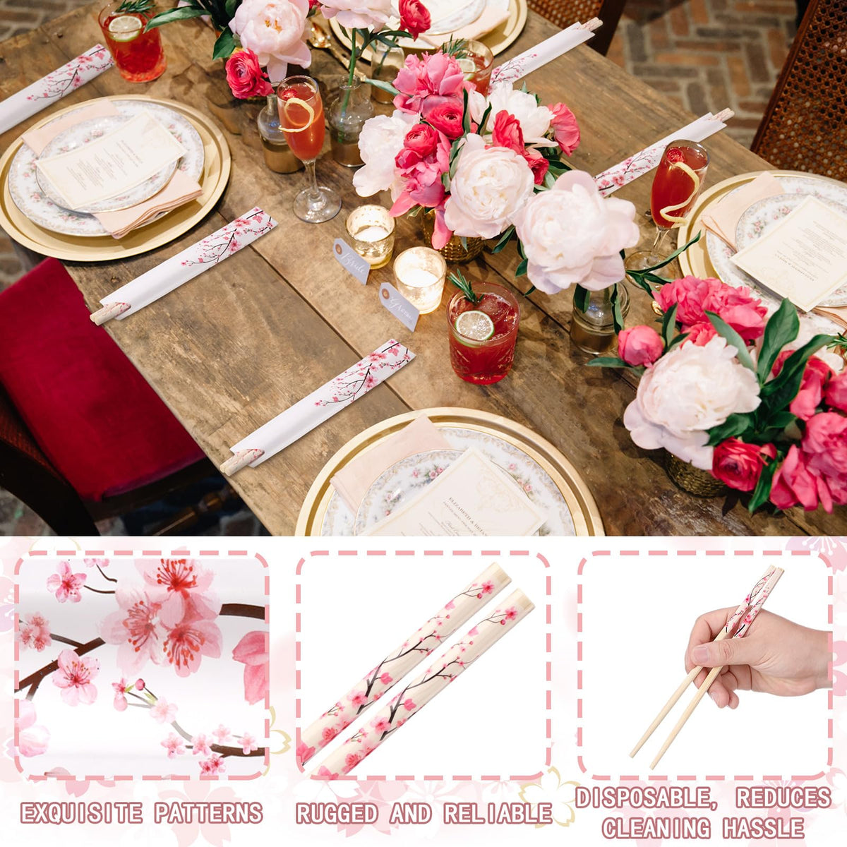 Suttmin bamboo chopsticks with UV treated smooth surface for comfortable use