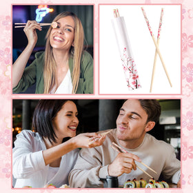 Suttmin pink cherry blossom themed chopsticks ideal for picnics