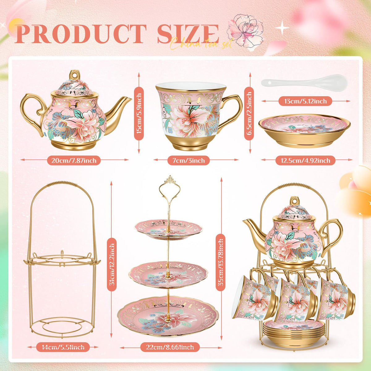 The Suttmin 3-tier cupcake stand highlights desserts for stylish gatherings.