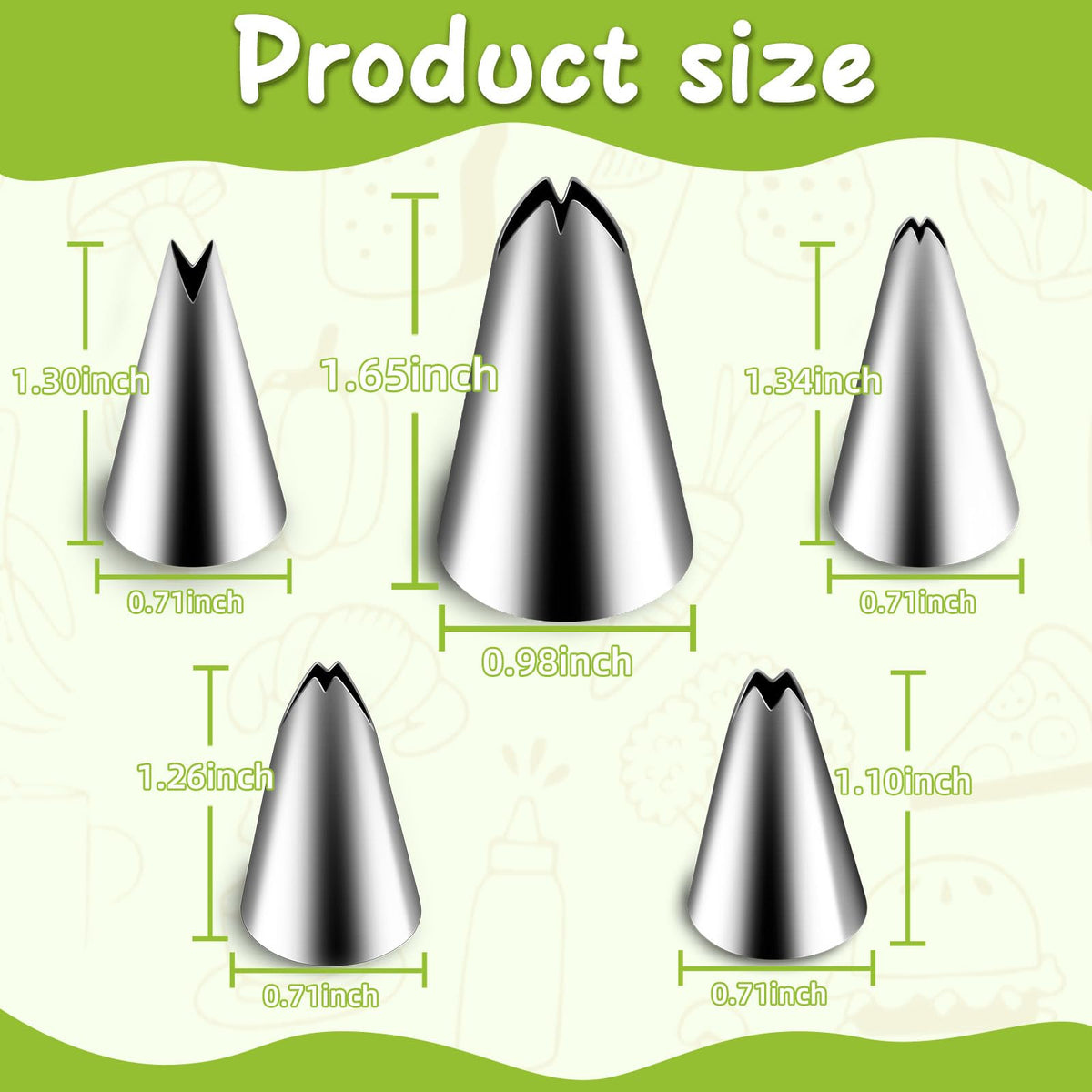 Suuker professional-grade tips help create leaves and rosettes.