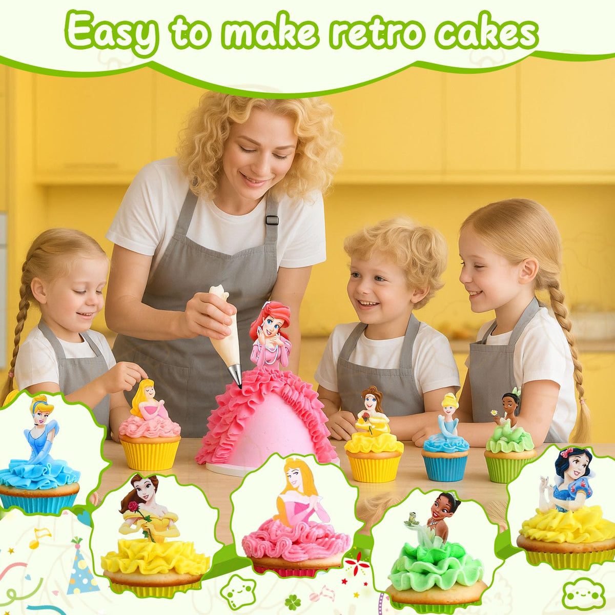 Suuker multi-pattern cake decoration using tips for intricate frosting designs