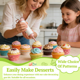 Suuker piping tips set adds variety for dessert patterns