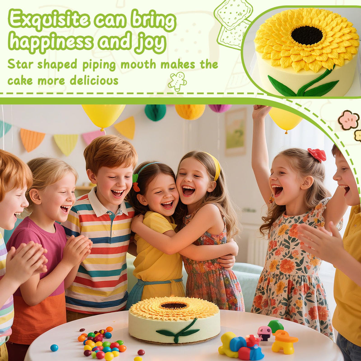 Suuker stainless steel cake decorating tips suitable for beginners and pros.