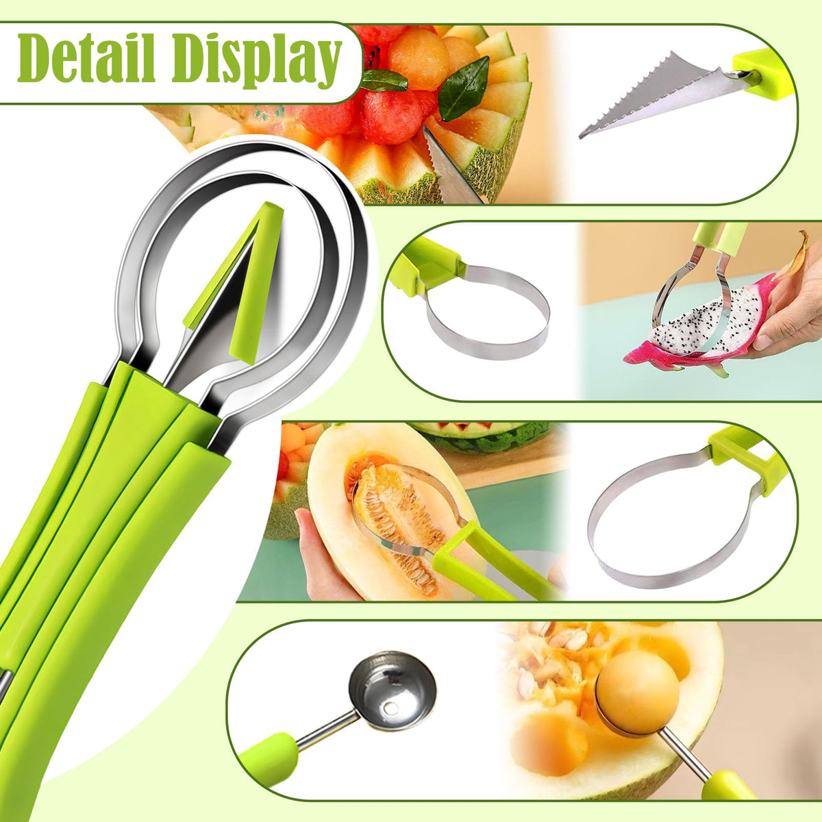 Suuker watermelon scooper small for neat, delicate melon portions