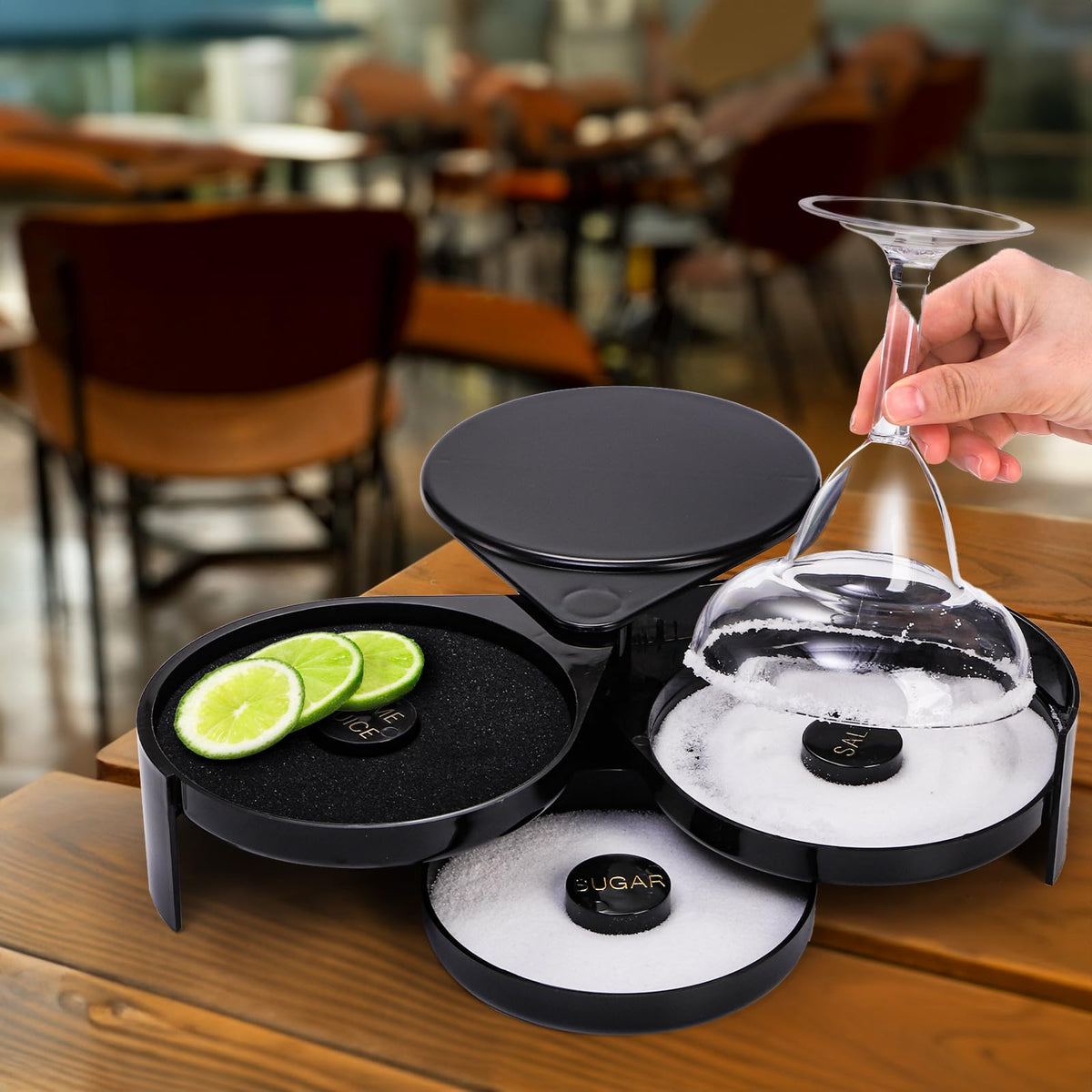 Suwimut black ABS plastic bartender tool designed for durable home use.