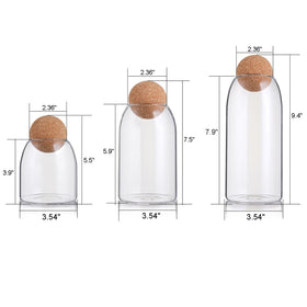 Suwimut glass storage jar 800ml with cork lid ideal for tea and sugar.