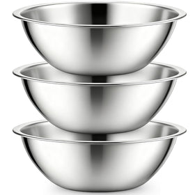 Suwimut three-pack bowls with flat base for stable mixing and serving.