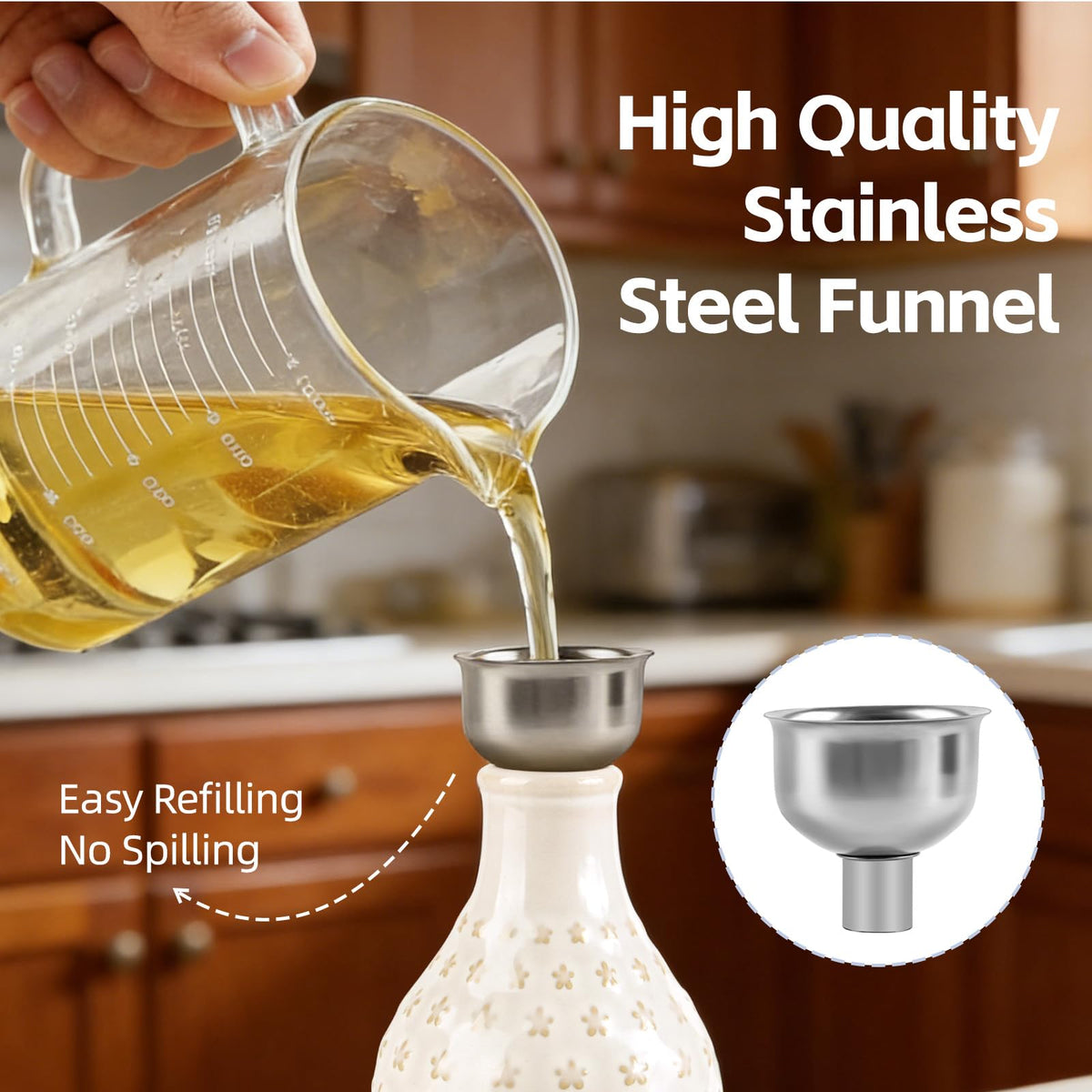 19-ounce ceramic bottle designed for easy refills and cleaning.