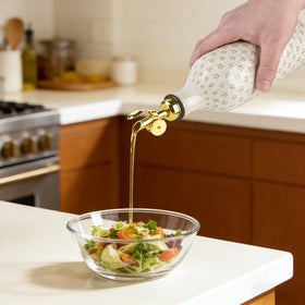 Suybur dispenser features petal design for elegant tabletop appeal.