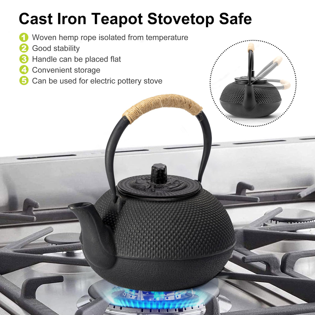Suyika enamel interior teapot illustrating easy care and longevity