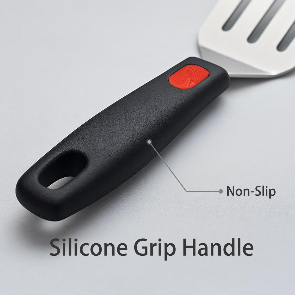 Svailse silicone-handle spatula with heat-resistant grip