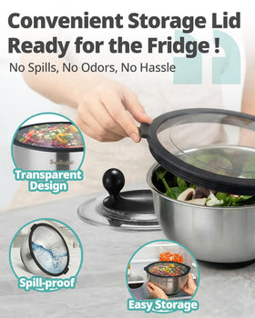 SveBake drainage spout enables easy pouring of water after washing.