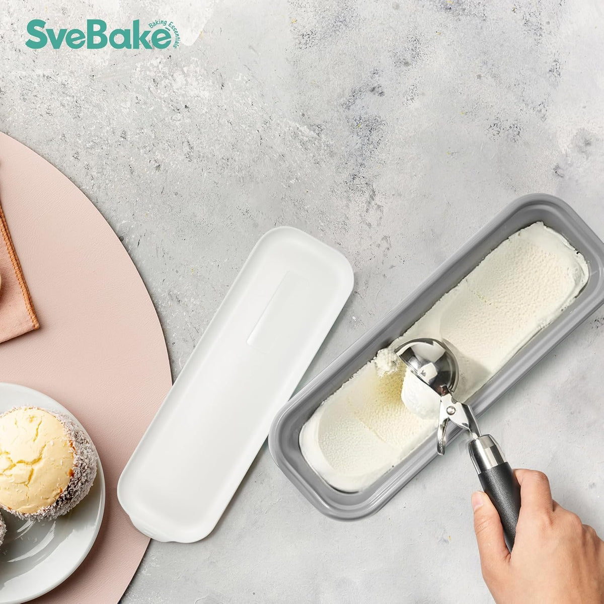 SveBake 1.5-quart capacity containers ideal for individual or small-household portions.