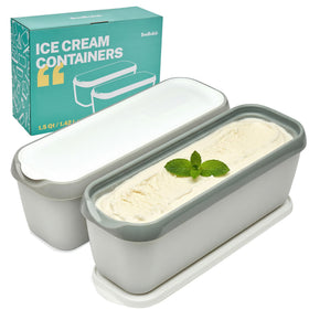 SveBake ice cream container with secure lid notch for easy opening and fresh scoops.