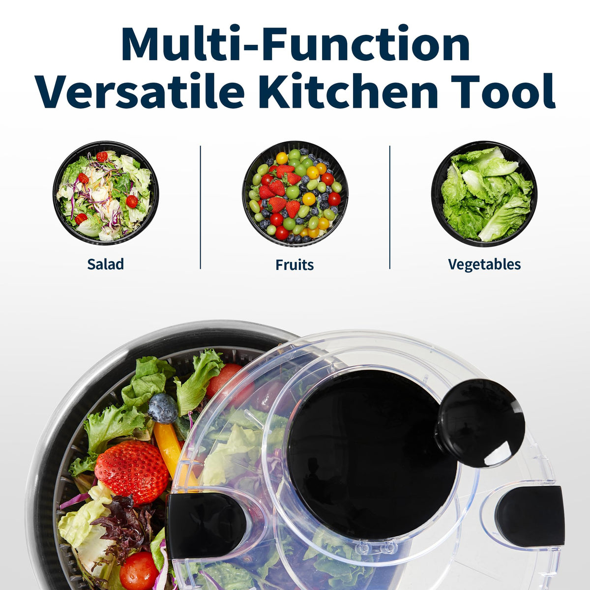 SveBake 4-8-qt capacity handles large batches of greens efficiently.