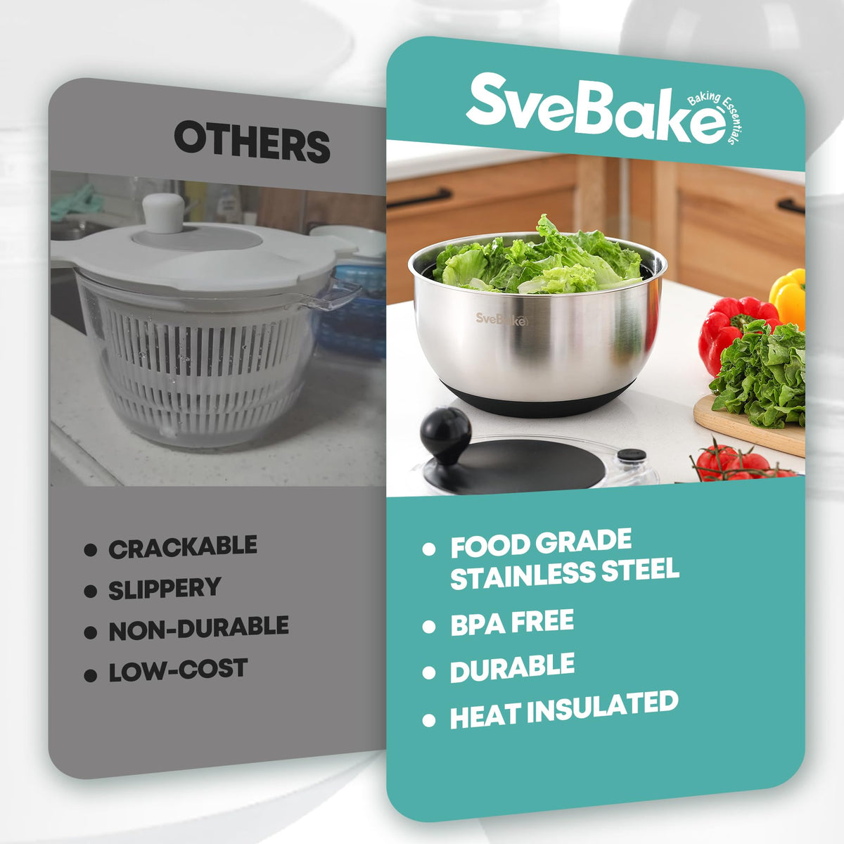 SveBake multipurpose bowl ideal for salads and mixing