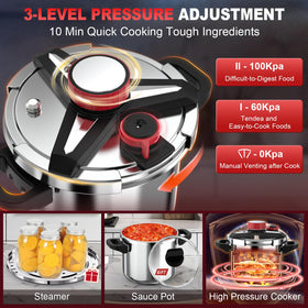 SVKLHY induction-ready cooker works on smooth induction surfaces.