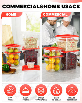 SVKLHY stackable design saves space while organizing kitchen or prep area.