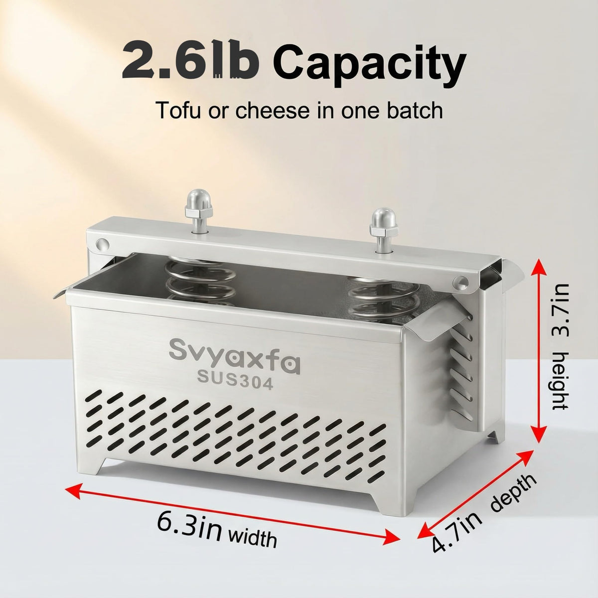 Svyaxfa 304 stainless steel design highlights durable, BPA-free materials.