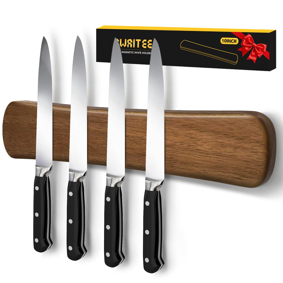 Swaitee magnetic knife-strip with full-length magnets for easy access