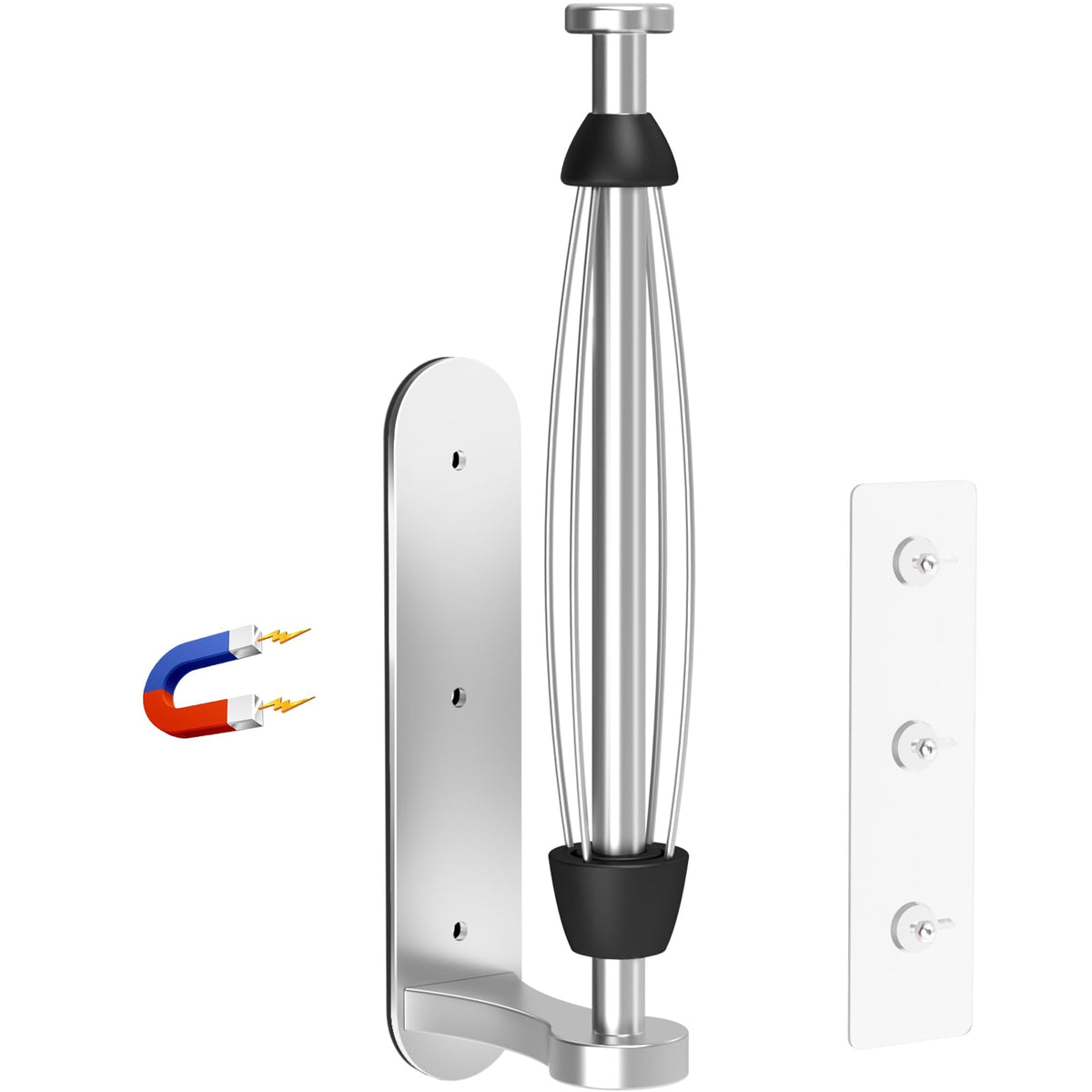 Swaitee magnetic paper towel holder on fridge for quick one-handed tearing.