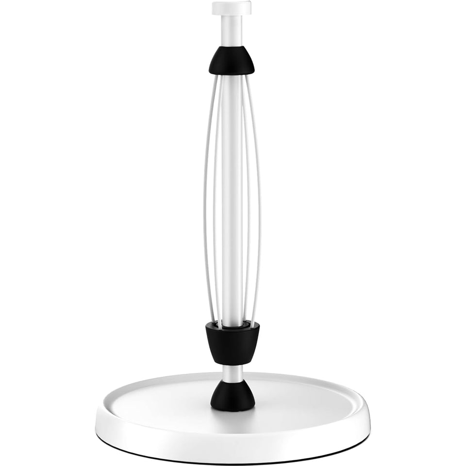 Swaitee white paper towel holder top view, showcasing sleek stainless steel for quick tearing