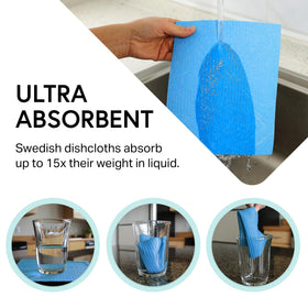 Swedish Wholesale dishcloth blue texture close-up showing high absorbency