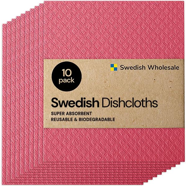 Swedish Wholesale dishcloths bulk pack for everyday kitchen cleanup.