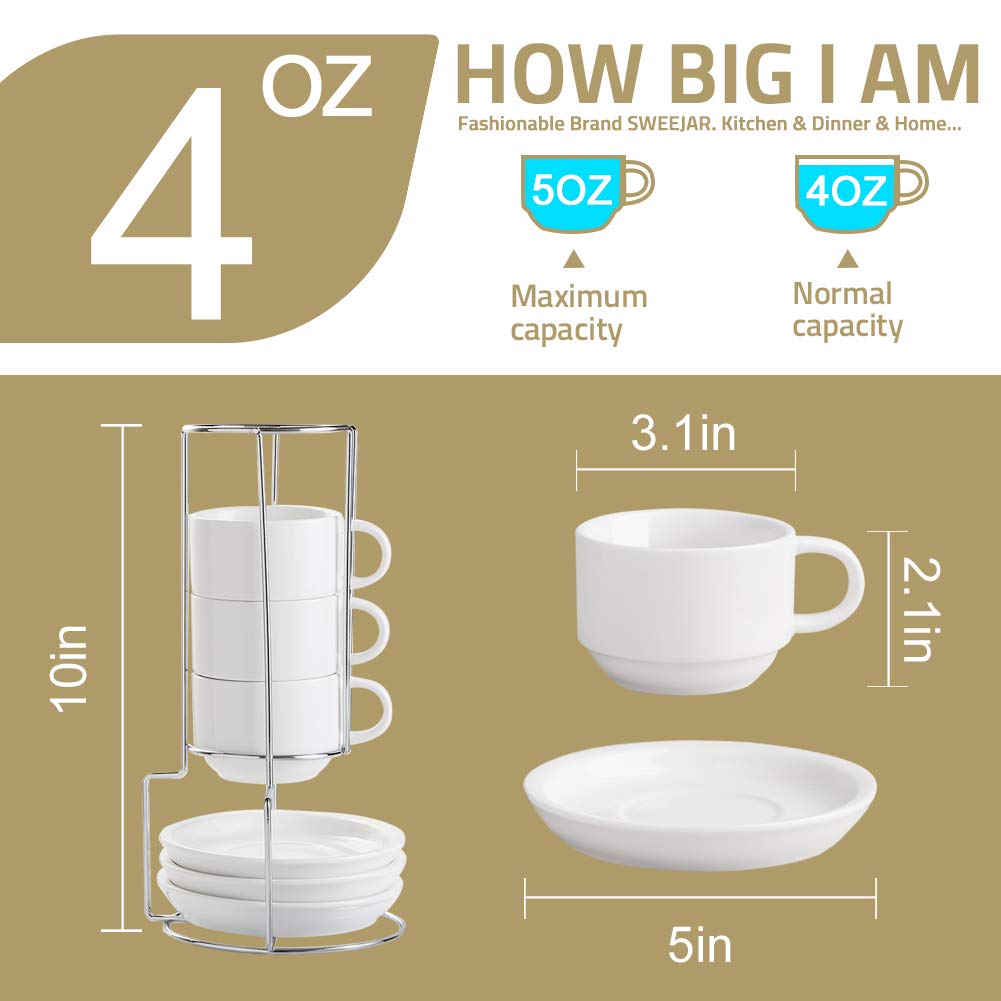 Sweejar set fits espresso, latte, tea, and hot chocolate at home.