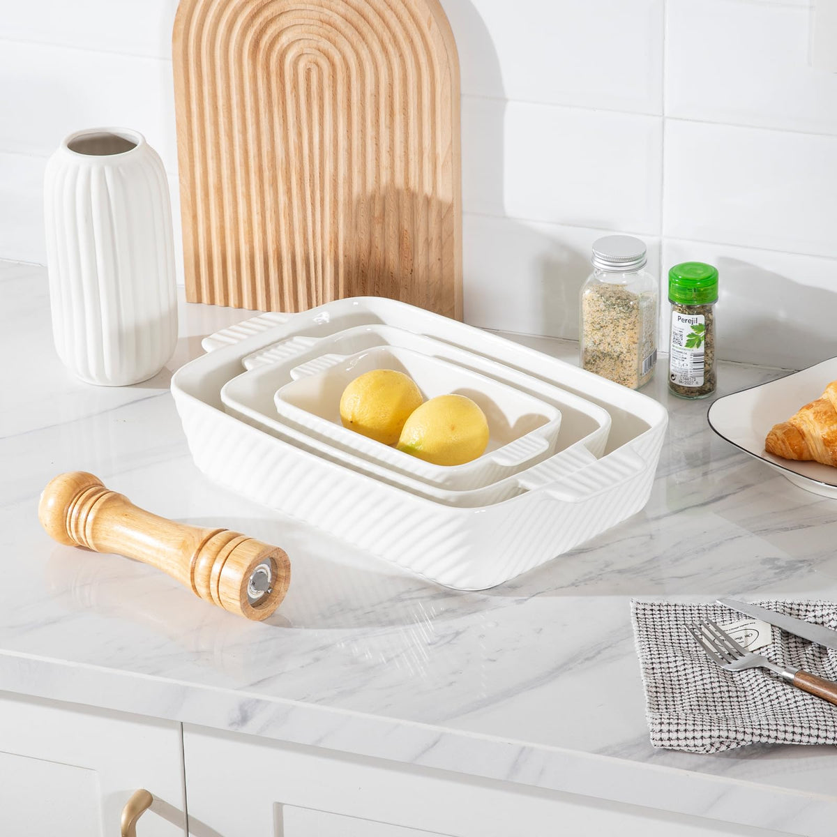 Sweejar baking dish ready for lasagna serving and family meals.