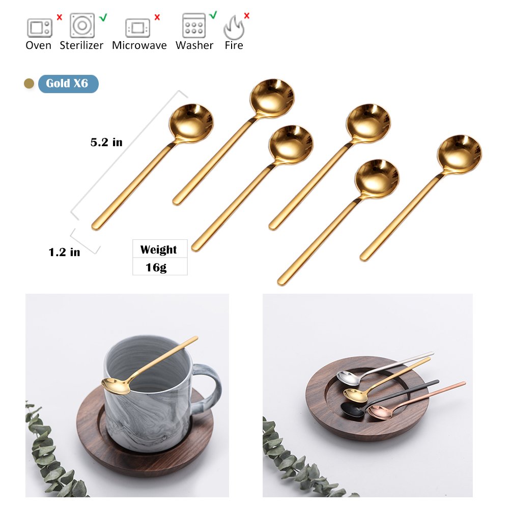 Sweejar frosted-handle spoons offering comfortable grip and refined look.