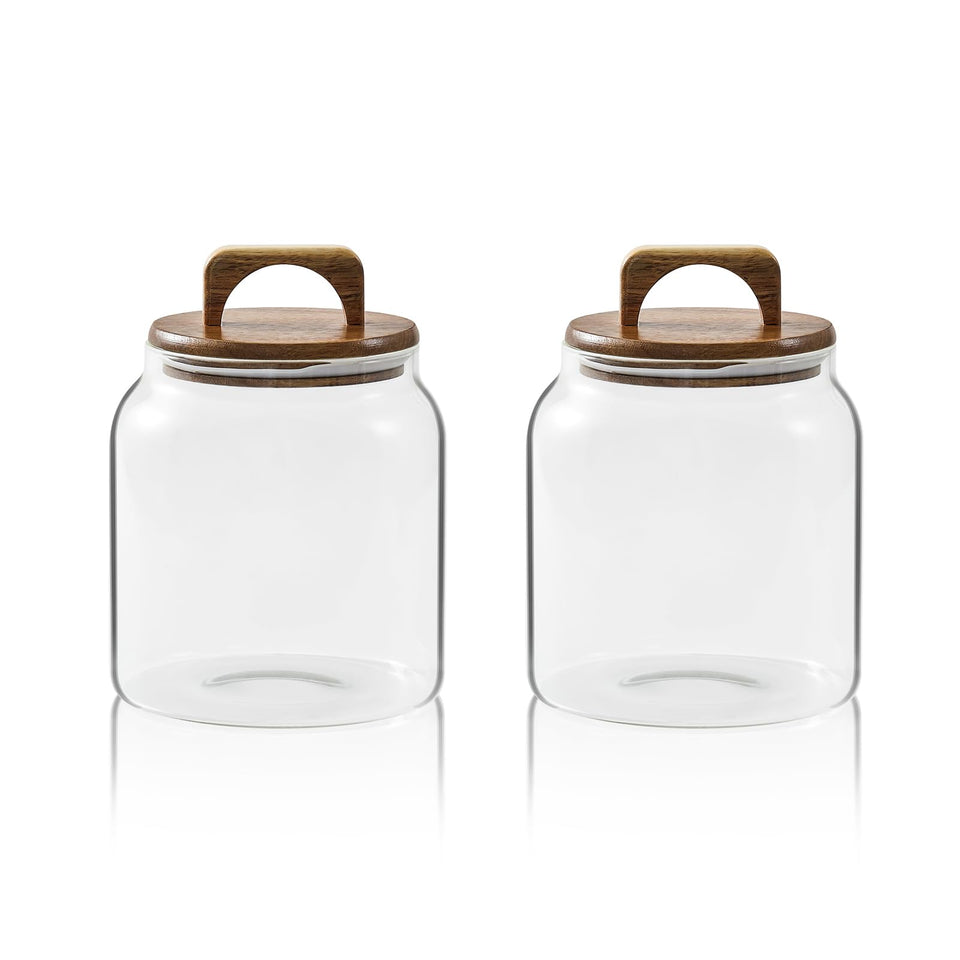 Sweejar glass jar with airtight lid closeup for freshness and protection.