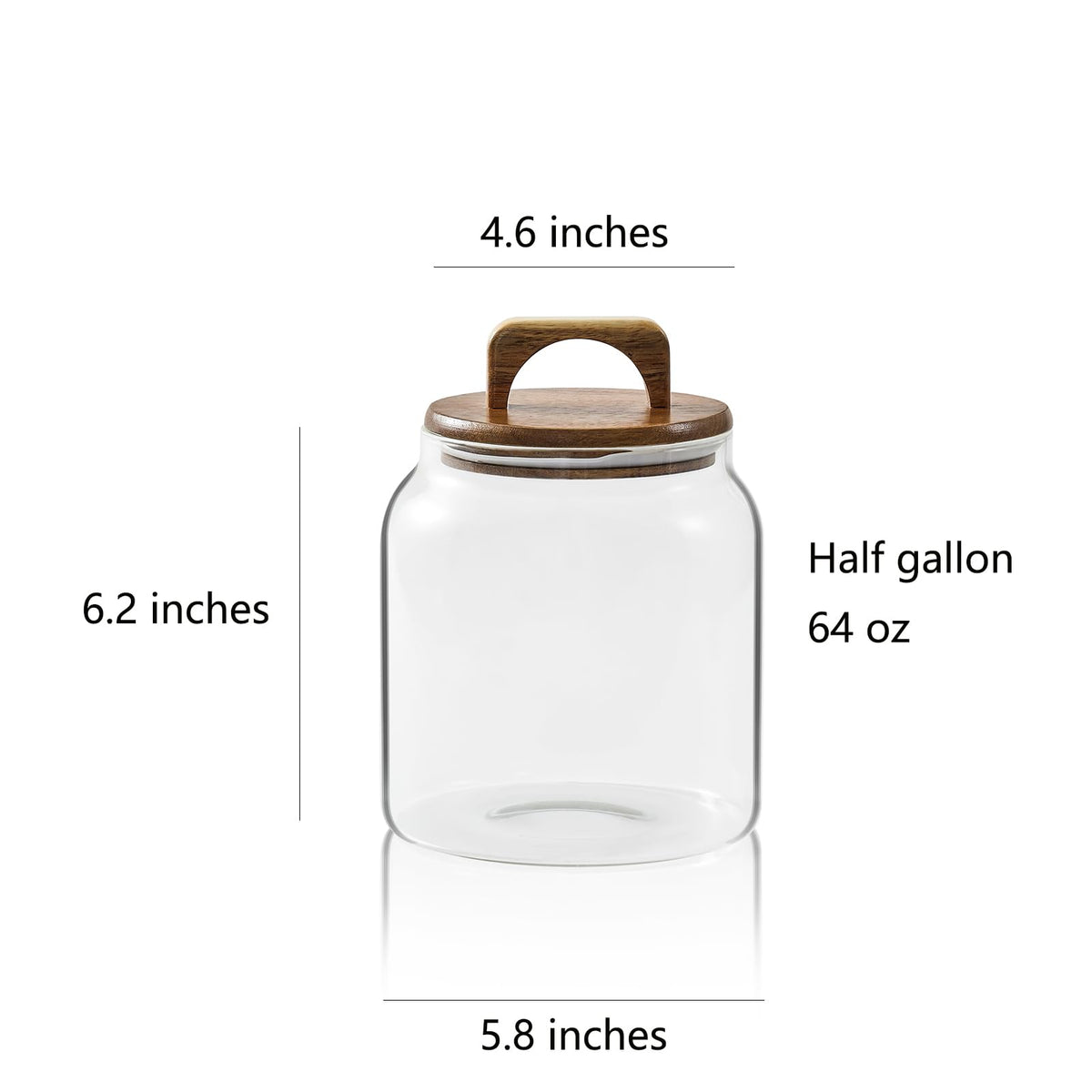 Sweejar glass jar transparent wall shows contents clearly for quick access.