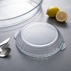Sweejar glass pie pan is dishwasher-safe for easy cleanup.