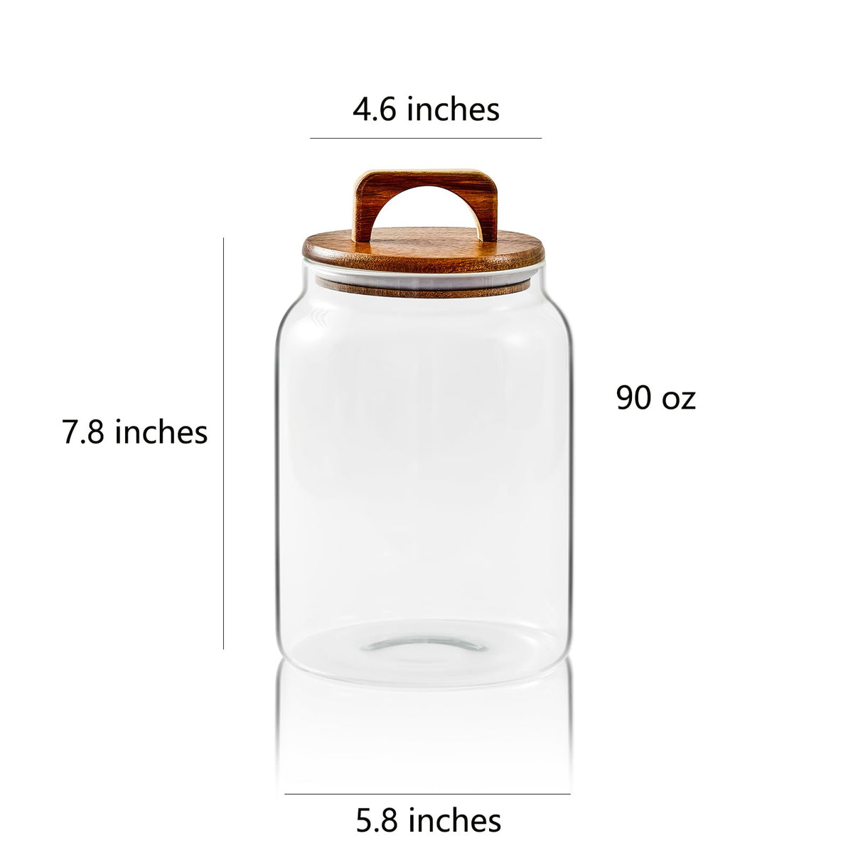 Sweejar glass storage jar with clear visibility helps quick ingredient identification in the kitchen.