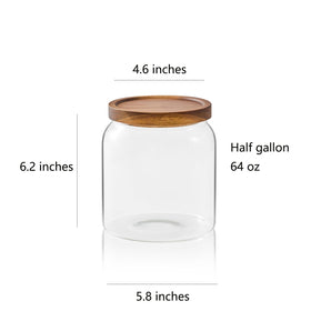 Sweejar transparent glass storage jar clearly displays contents for easy identification.