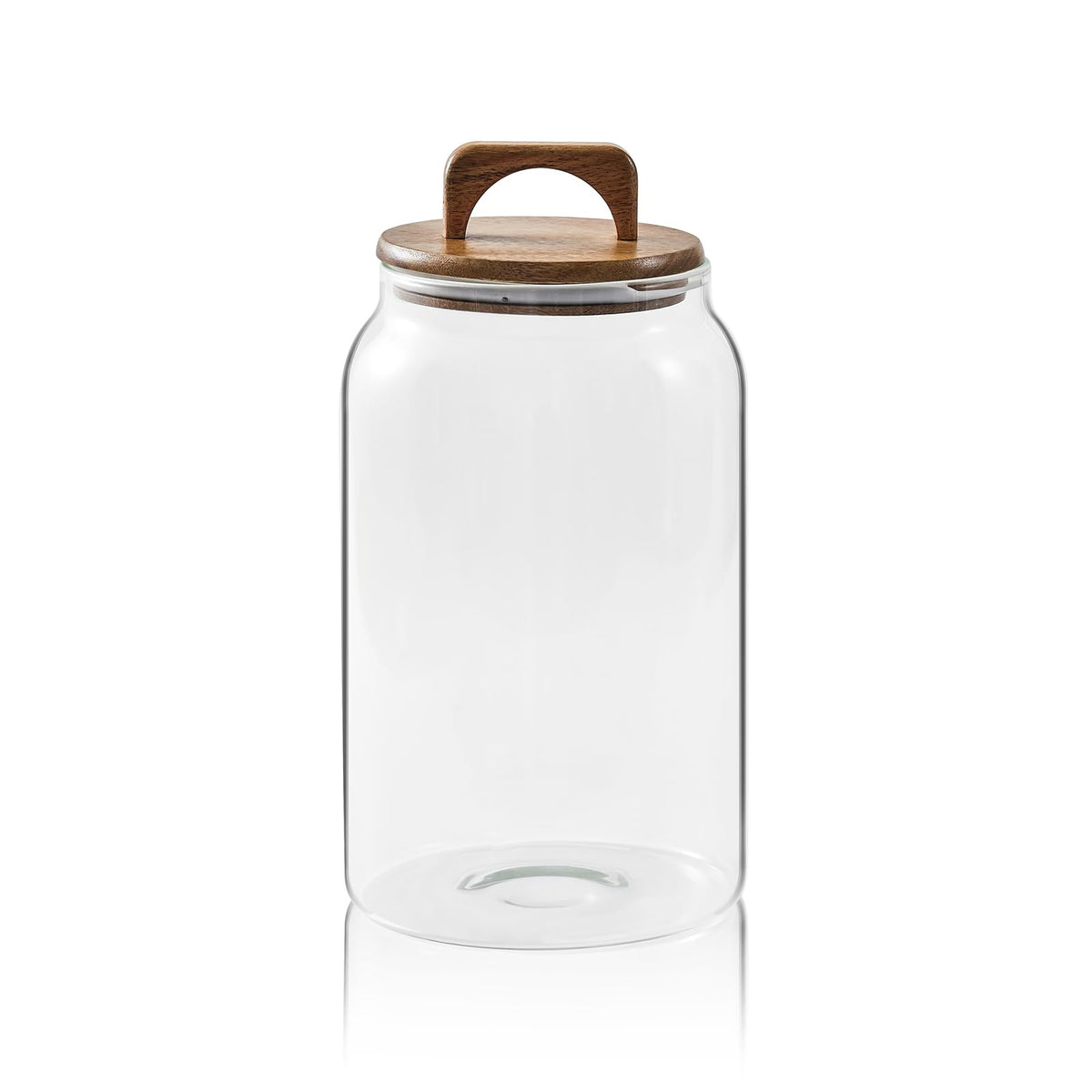 Sweejar large glass jar with wooden lid showing spacious pantry storage