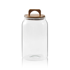 Sweejar large glass jar with wooden lid showing spacious pantry storage