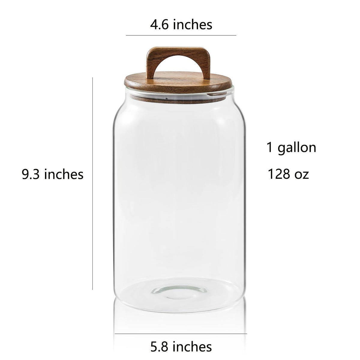 Sweejar one-gallon glass jar ideal for bulk ingredients and easy handling