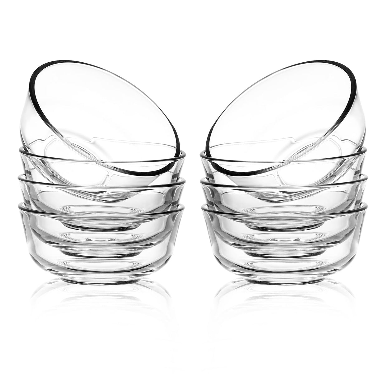 Sweejar small glass bowls 8oz for individual meals and cereals.