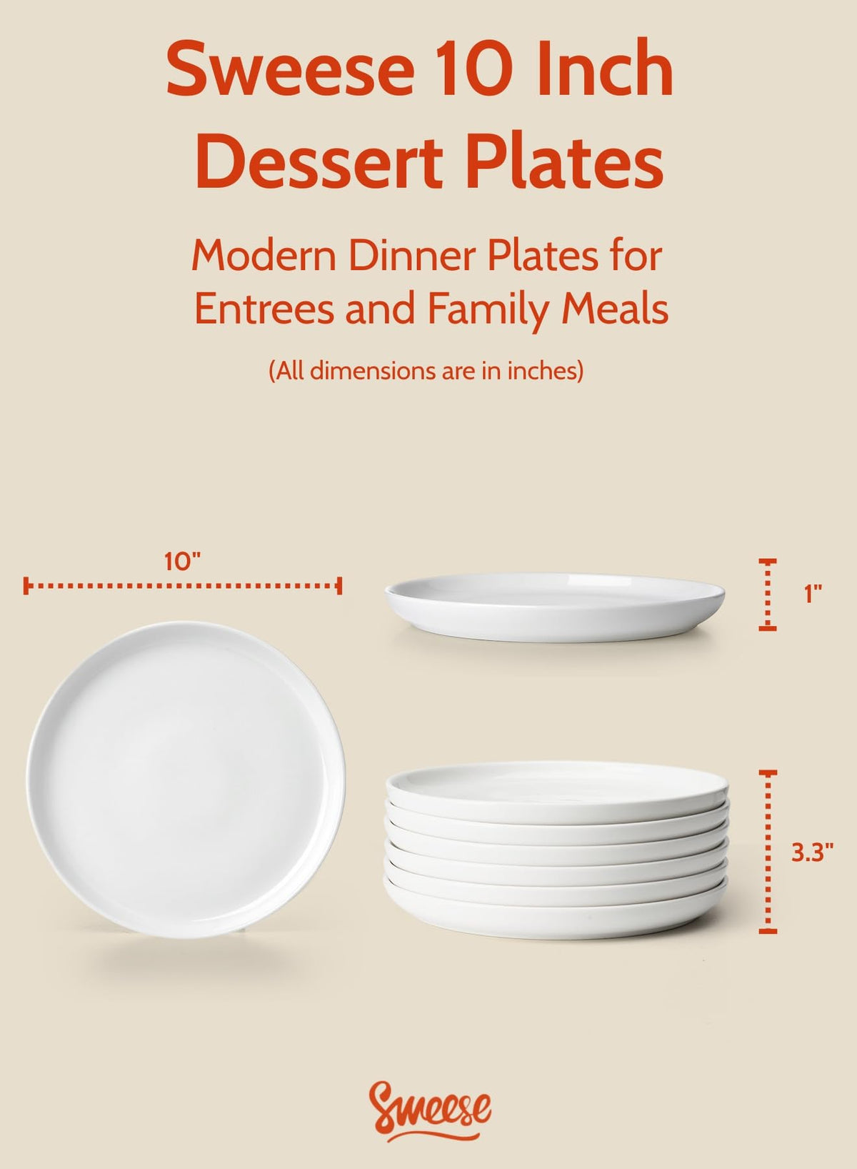 Sweese plate edge detail showing lifted rim for neat plating