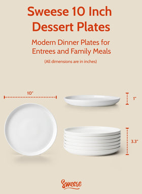 Sweese plate edge detail showing lifted rim for neat plating