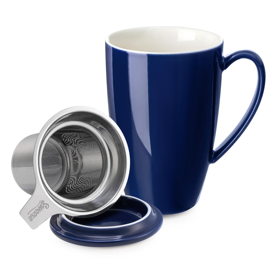 Sweese 15oz ceramic tea cup with infuser ready for effortless all-tea brewing