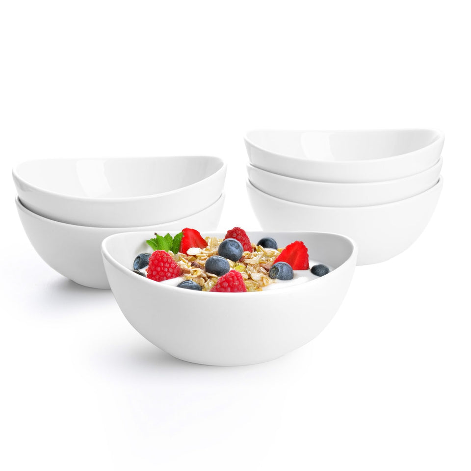 Sweese 18 oz bowls for everyday cereal and soup, microwave-safe.