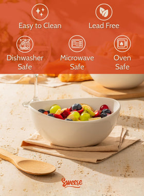 Sweese 42oz bowls nested for compact cabinet organization