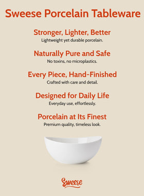 Sweese 42oz bowls sanded base resist scratches when stacked