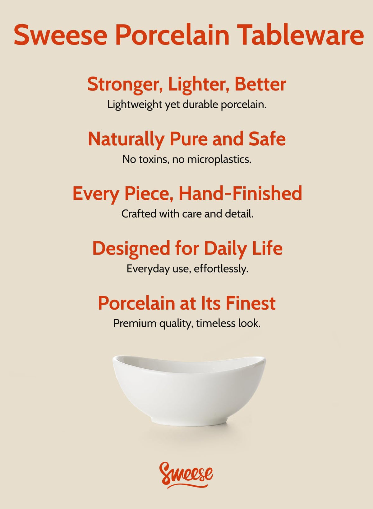 Sweese porcelain bowls fit sauces and dips beside plates during entertaining.